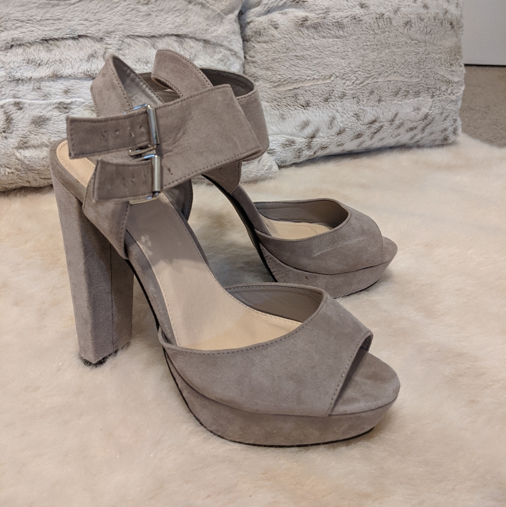 gray suede platform heels forever 21